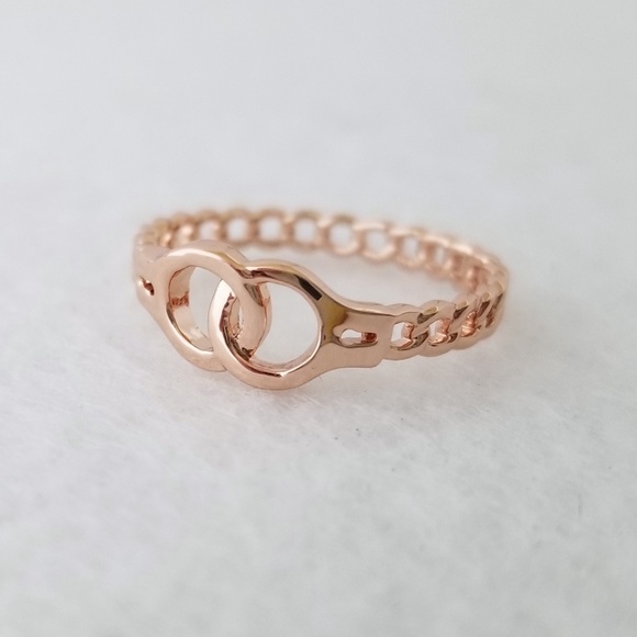 Rose Gold Handcuffs Ring - Picture 6 of 8